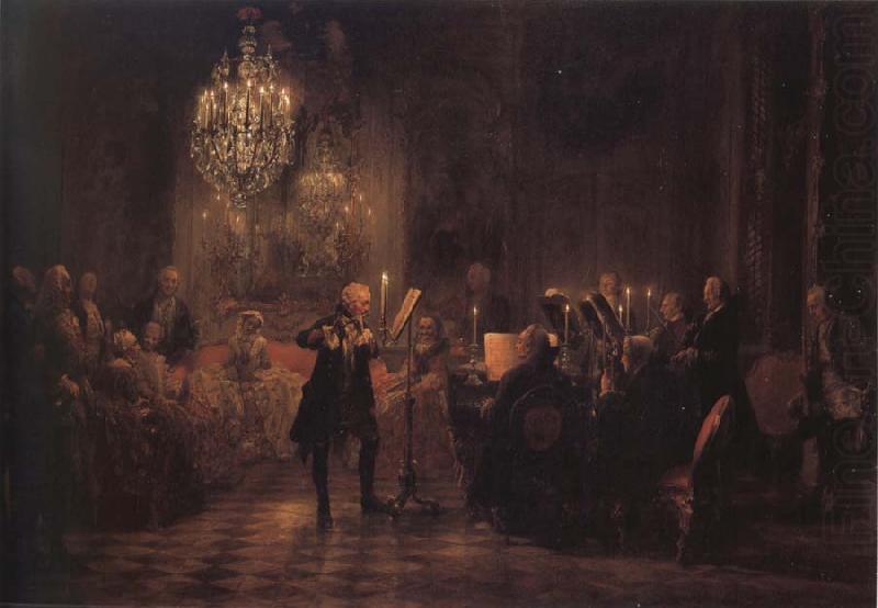 Adolph von Menzel The Flute concert of Frederick the Great at Sanssouci china oil painting image